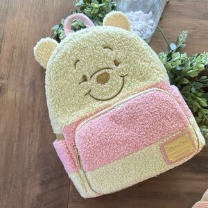 Disney Lounge fly Winnie the Pooh Pink and Cream Backpack